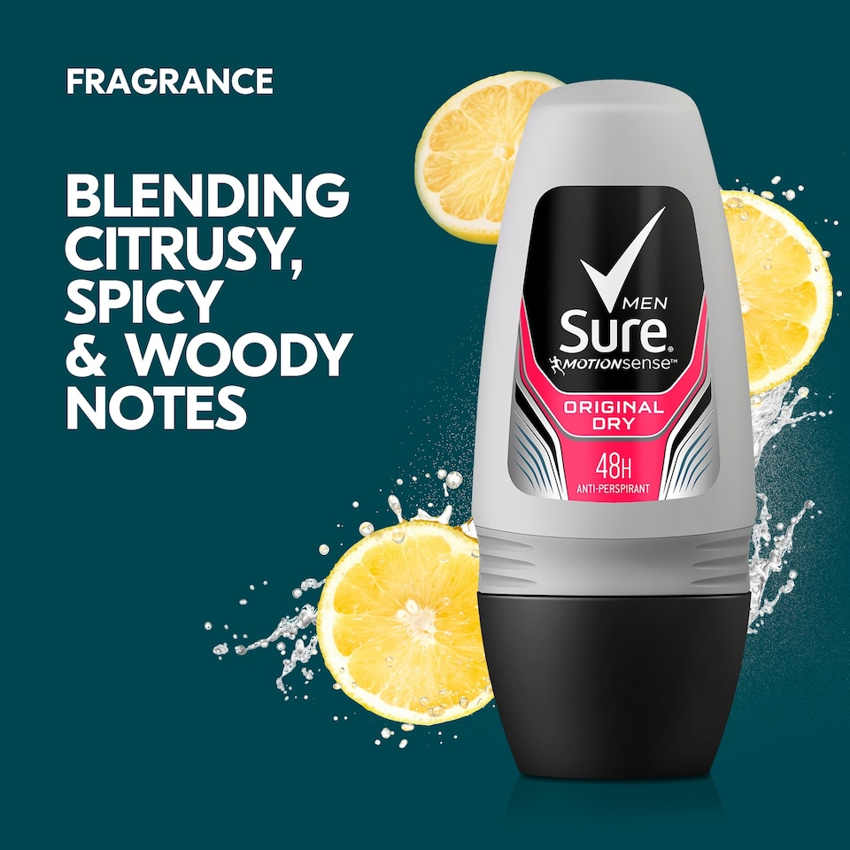 image 1 of Sure Men Original Dry Roll-On Antiperspirant Deodorant 50ml