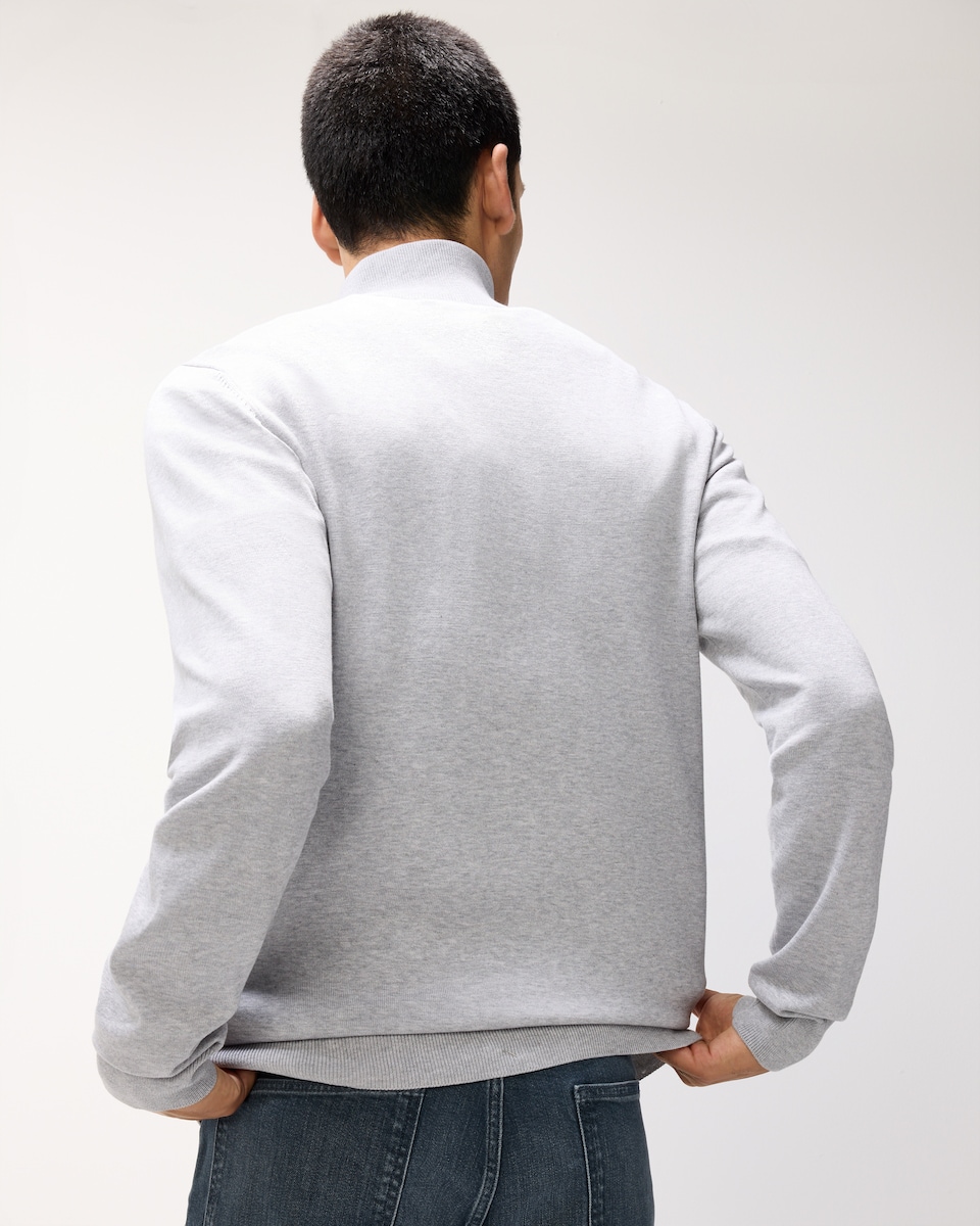 image 1 of F&F Pure Cotton Half Zip Jumper in Grey