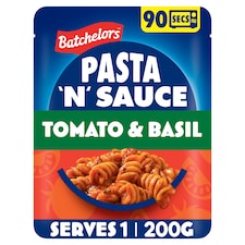 Batchelors Pasta 'n' Sauce Microwave Ready Meal Pasta with Tomato and Basil Sauce 200g