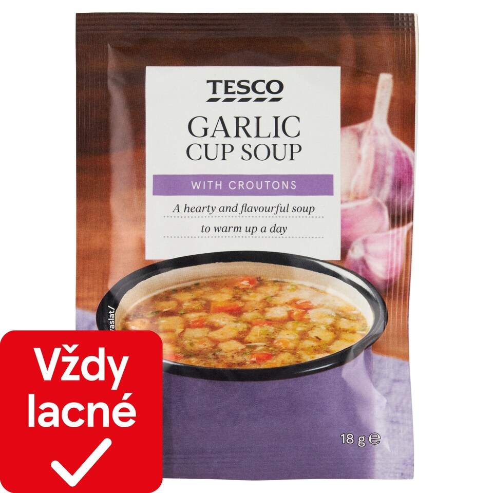 Tesco Instantná cesnaková polievka s krutónmi 18 g
