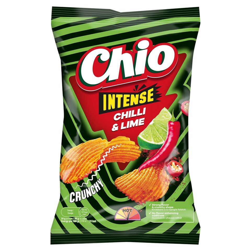 Chio Intense Spicy Potato Chips with Chilli and Lime Flavor 55 g