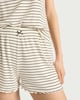 image 3 of F&F Ribbed Striped Pyjama Set in Multi White