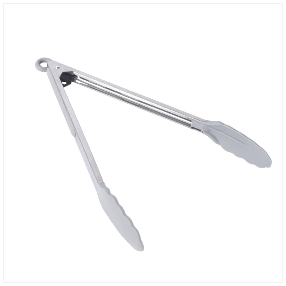 image 1 of Salter Simply Prep 12 Inch Silicone Locking Tongs