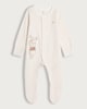 image 1 of Disney Winnie the Pooh Stripe Print Pure Cotton Sleepsuit in White