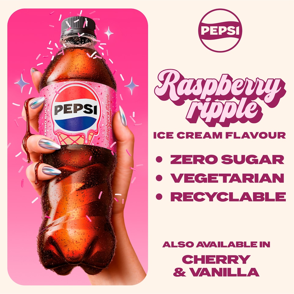 image 1 of PEPSI Zero sugar Raspberry Ripple Flavour soft drink 500ML