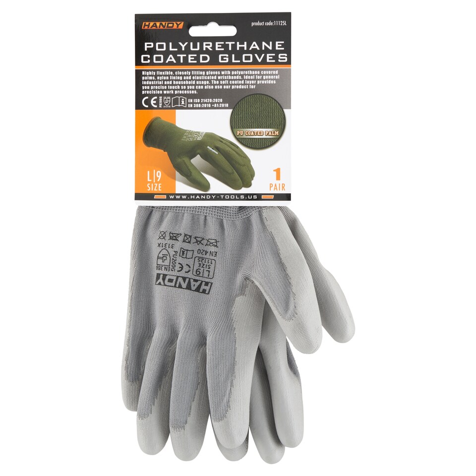 Handy Polyurethane Coated Gloves L 1 pair
