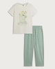 image 4 of F&F Pure Cotton Garden Club Pyjama Set in Multi White