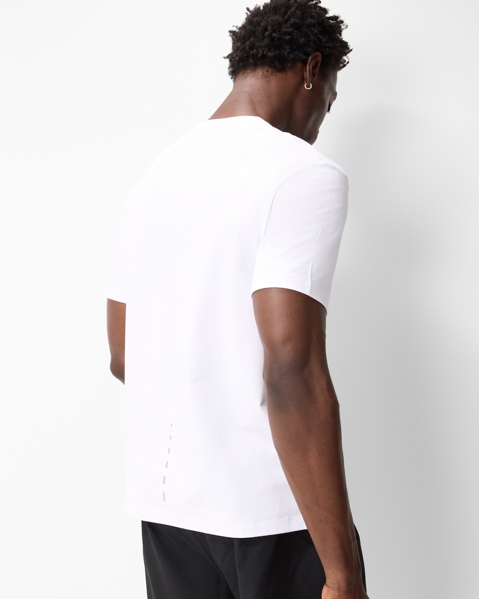 image 1 of F&F Active ULTRARUN Cotton Rich T-Shirt in White