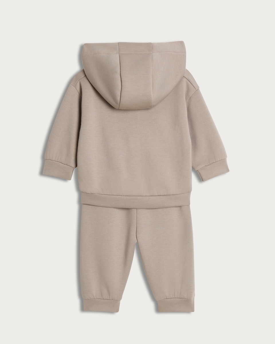 image 1 of F&F x Samantha Faiers 2-Piece Zip Up Hoodie and Joggers Set in Neutral
