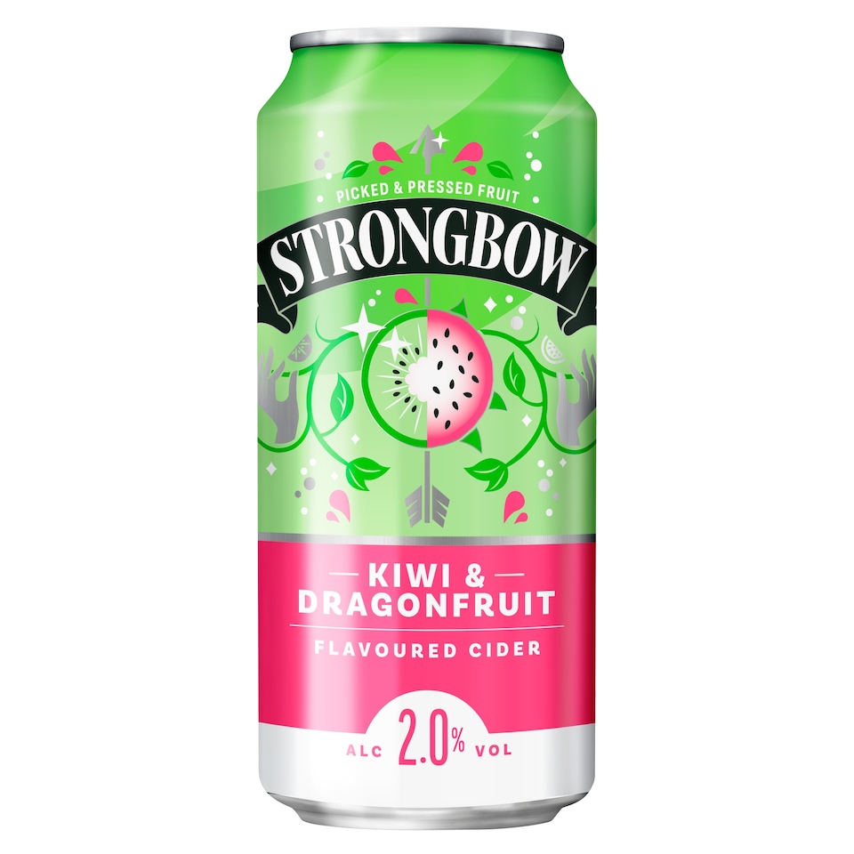image 1 of Strongbow Kiwi & Dragon Fruit Flavoured Cider 440ml