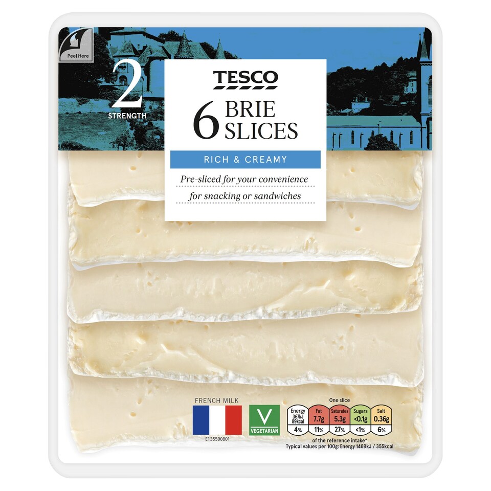 Tesco 6 Brie Slices 150G Tesco Groceries