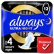 Always Ultra Secure Night Egészségügyi Betét (4-es Méret) Szárnyas Betét x 12]  1. kép