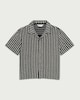 image 2 of F&F Boys Cotton Rich Striped Button-Up Shirt in Multi Black White