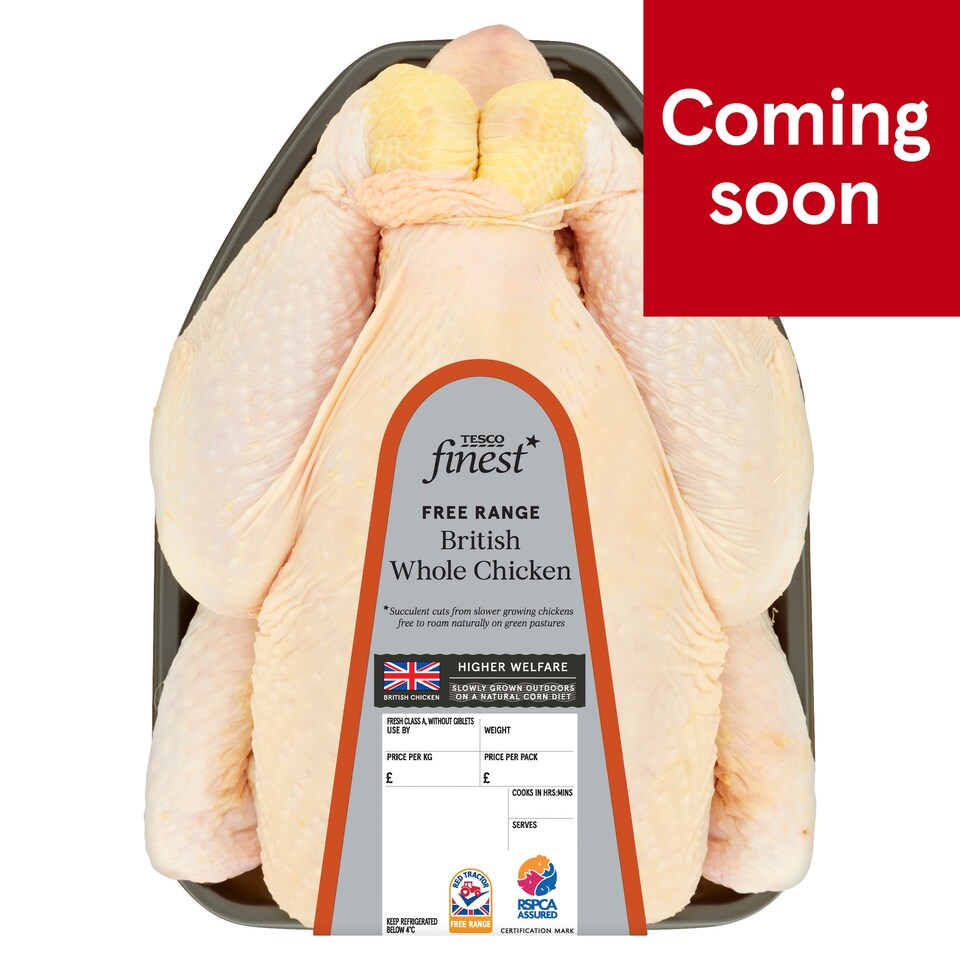22. Tesco Finest Free Range Whole Chicken 1.9-2.3kg (Serves 5-6)