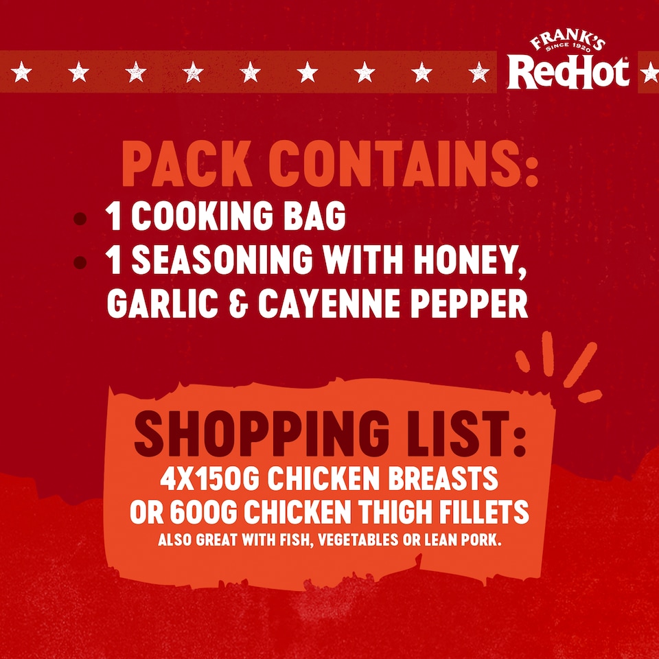 image 1 of Frank's RedHot Sweet & Spicy Georgia Style Cook-In-Bag 25G