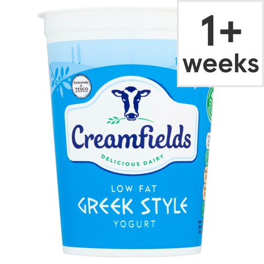 Creamfields Low Fat Greek Style Natural Yogurt 500G Tesco Groceries
