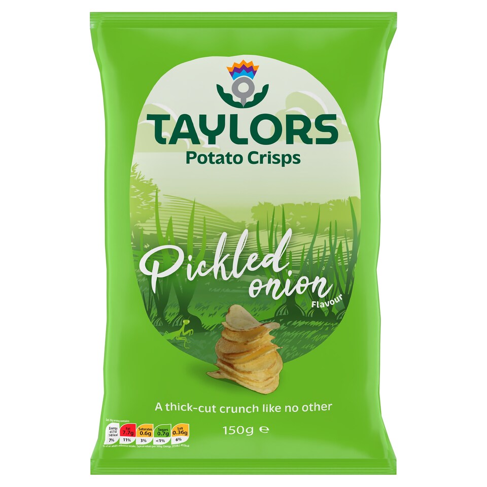 Taylors Potato Crisps - Pickled Onion Flavour 150g