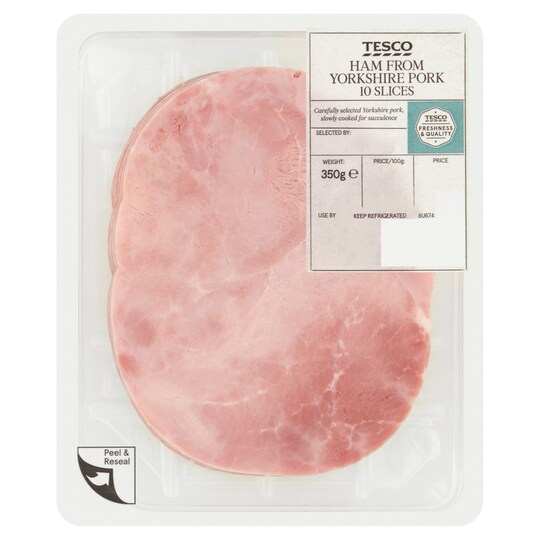 Tesco Ham From Yorkshire Pork 10 Slices 350G Tesco Groceries