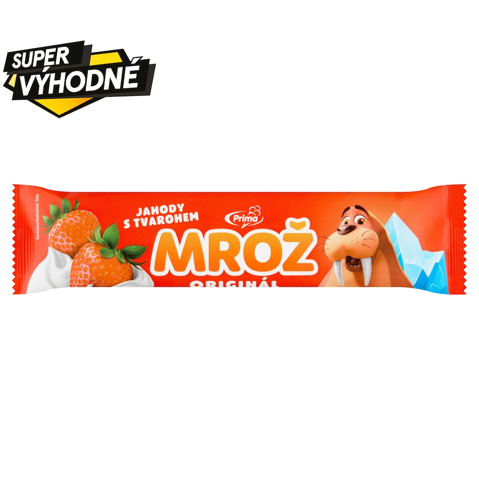 Obrázek 1 pro produkt Prima Mrož Originál jahody s tvarohem 45ml