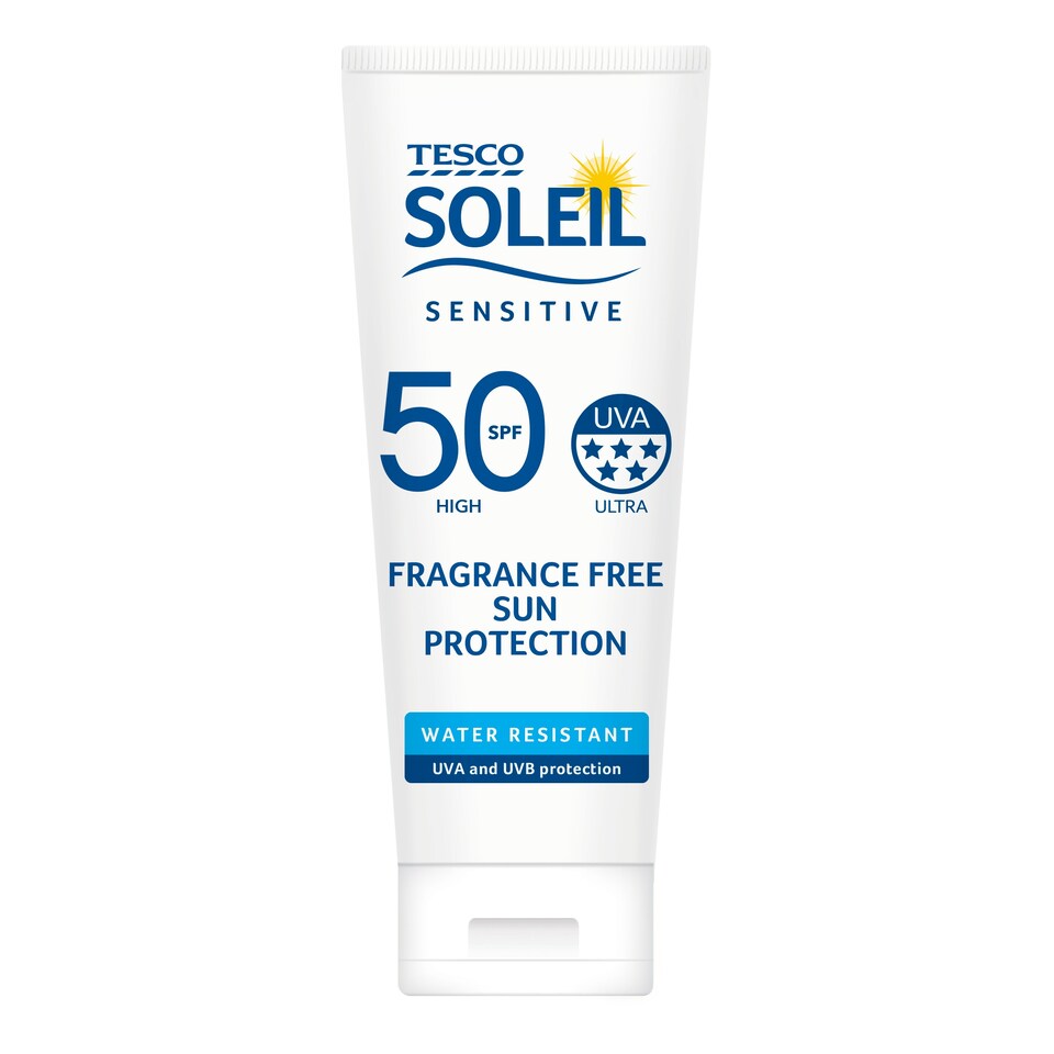 image 1 of Tesco Soleil Sensitive Sun Lotion Spf 50 200Ml