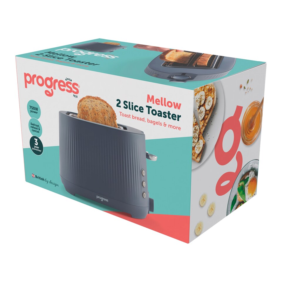 image 1 of Progress Mellow Blue 2 Slice Toaster