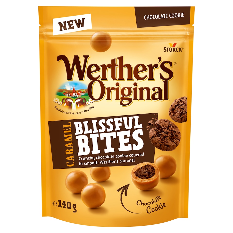 WERTHERS BLISSFUL BITES CHOCOLATE COOKIE 140G
