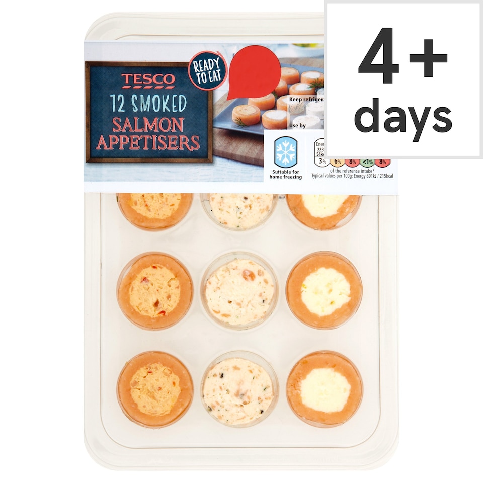 Tesco Smoked Salmon Canapes 100G