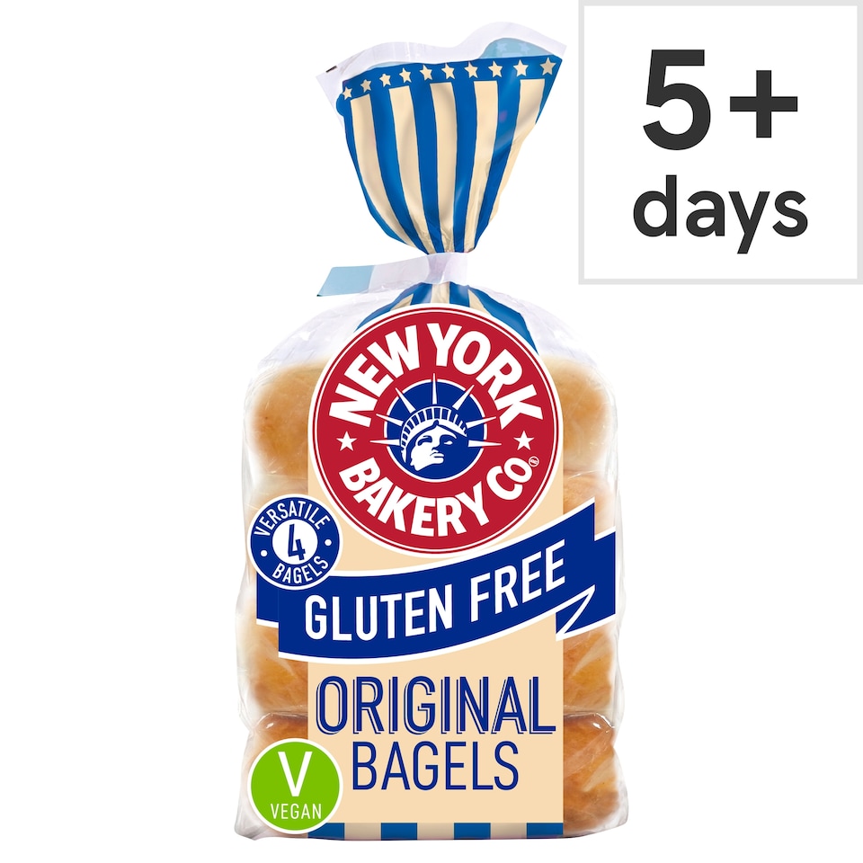 image 1 of New York Bakery Co. Gluten Free Plain Bagels 4 Pack