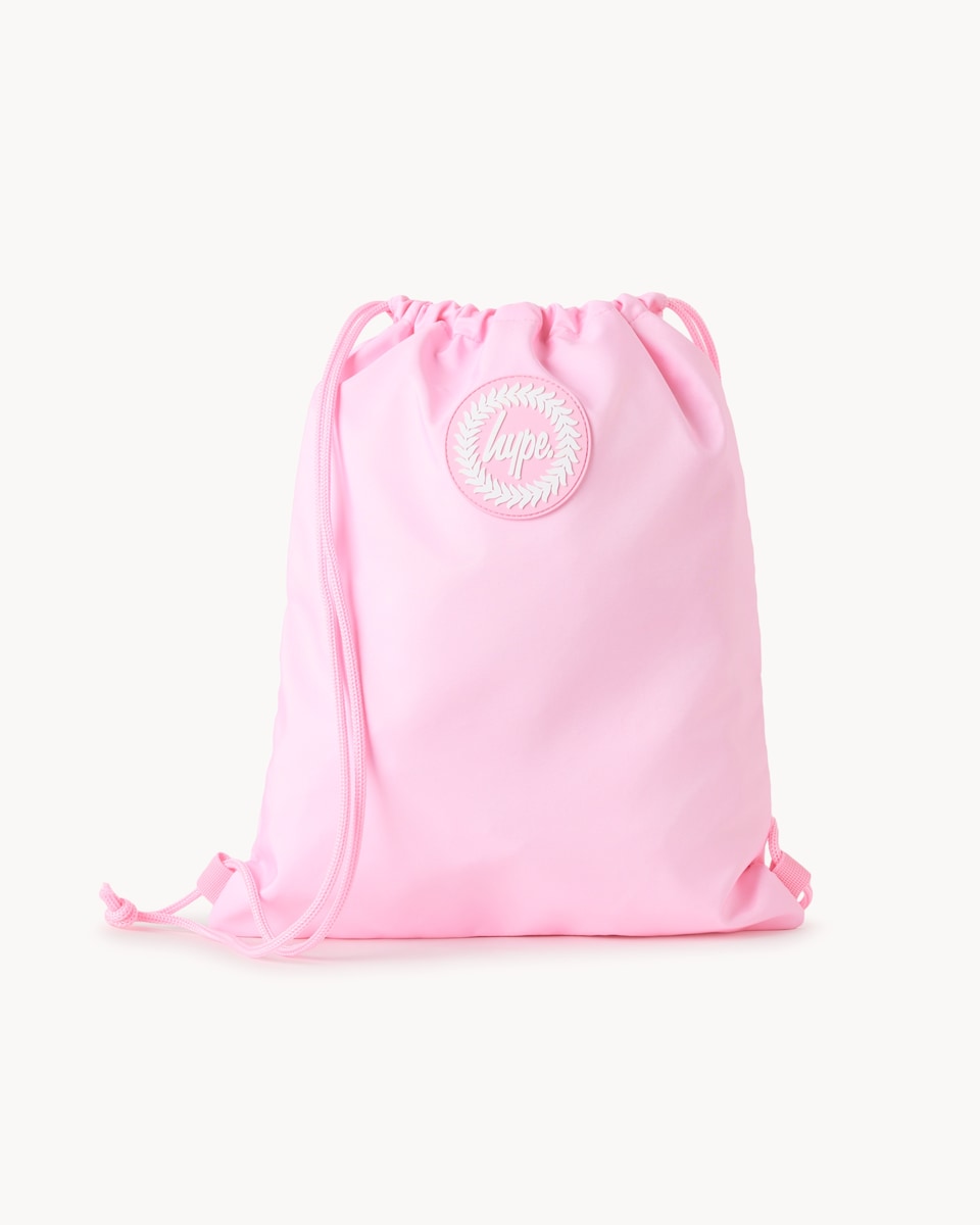 image 1 of Hype Drawstring Bag in Pink