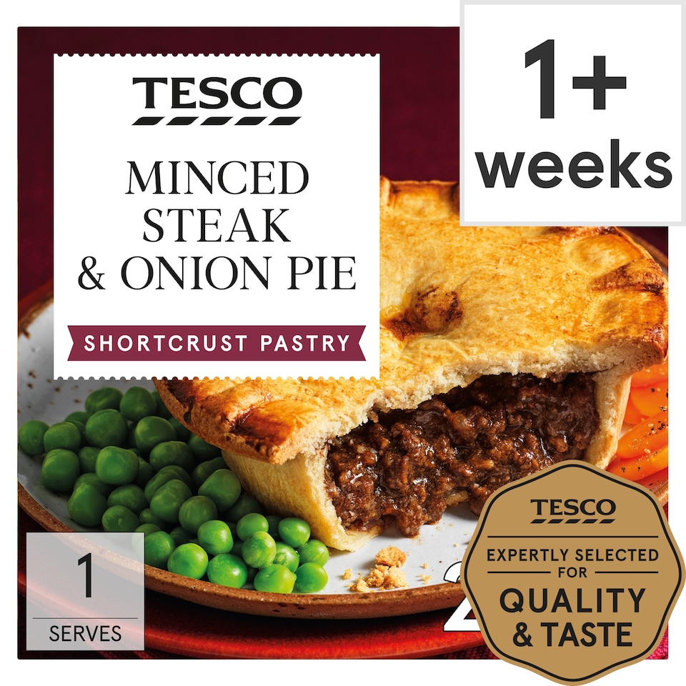 Tesco Minced Steak & Onion Shortcrust Pie 200G