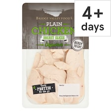 Bridge Valley Cooked Plain Chicken Breast Slices 105G