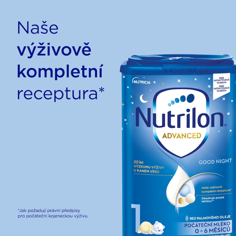 Obrázek 1 pro produkt NUTRILON Advanced Good Night 1 počáteční kojenecké mléko 800g