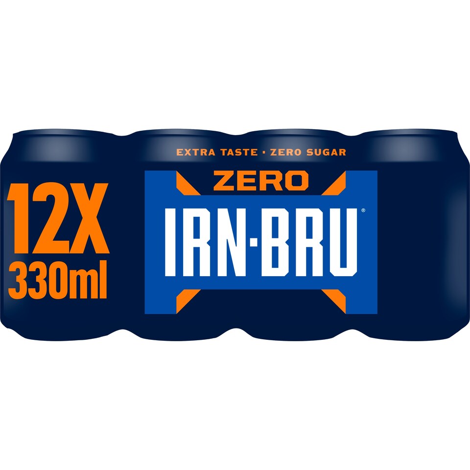 image 1 of Irn Bru Zero Sugar Soft Drink Multipack Cans 12x330ml