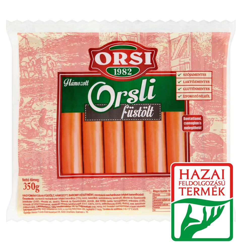 Orsi hámozott füstölt orsli 350 g