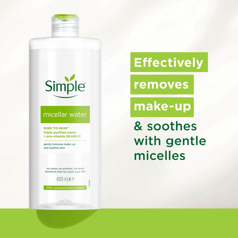image 1 of Simple Kind To Skin Micellar Cleansing Water 400Ml