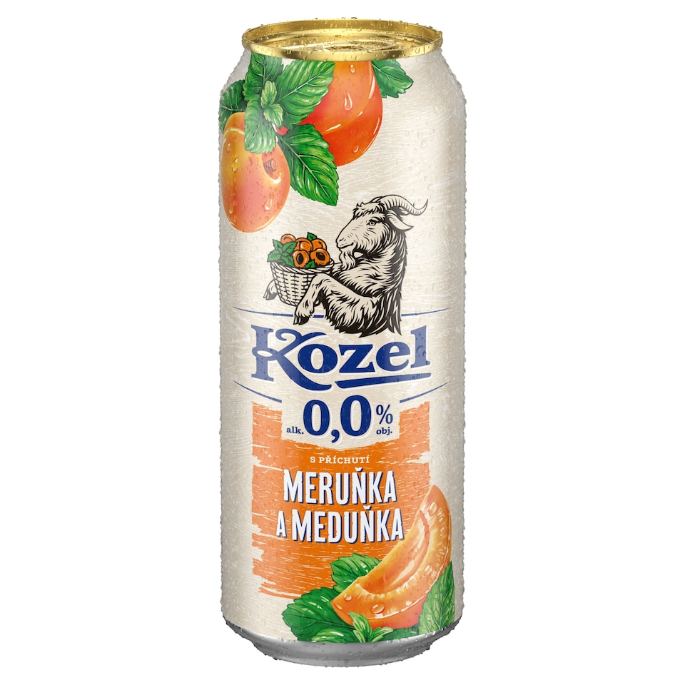 Obrázek 1 pro produkt Velkopopovický Kozel S příchutí meruňka a meduňka 0,5l