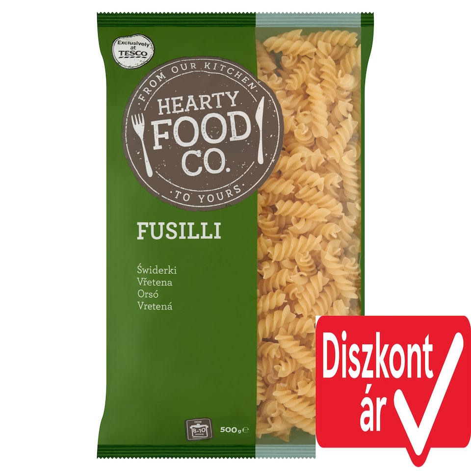 Hearty Food Co. Fusilli Dry Pasta without Egg 500 g