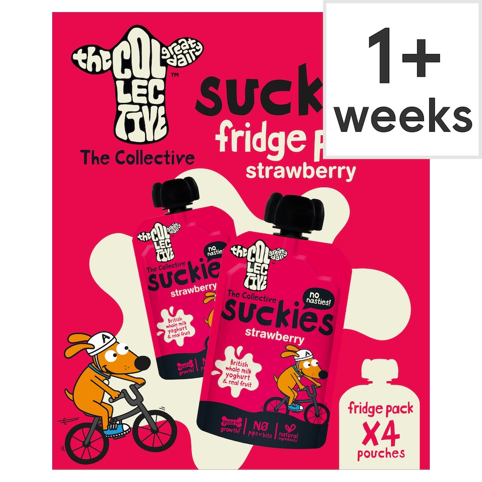 image 1 of The Collective Suckies Strawberry Yogurt 4 X 90G