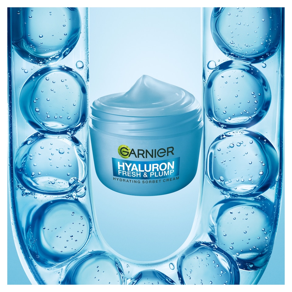 image 1 of Garnier Hyaluron Fresh & Plump Sorbet Cream 85ml