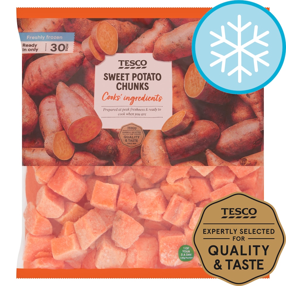 Tesco Frozen Sweet Potato Chunks 600G