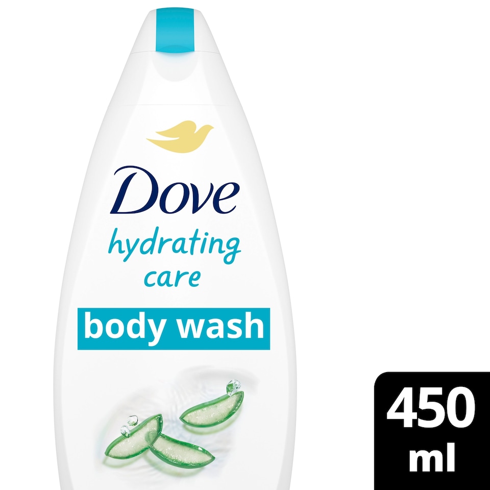 image 1 of Dove Hydrating Care Aloe Vera Body Wash Shower Gel 450ml