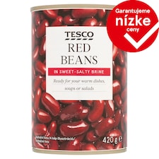 Tesco Červená fazuľa v sladkoslanom náleve 420 g