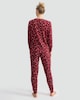 image 3 of F&F Textured Candy Cane Print Top and Trousers Pyjamas in Red