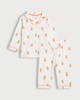 image 1 of F&F Baby Pure Cotton Teddy Pumpkin Print Pyjama Set in White