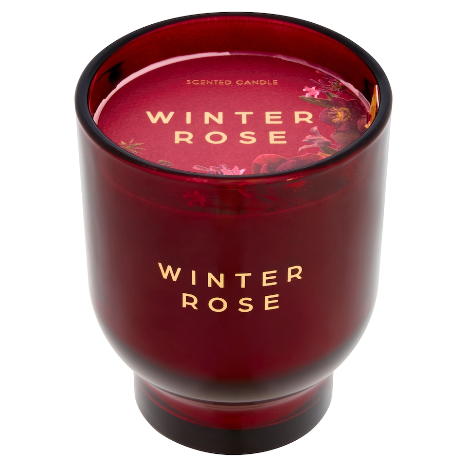 image 1 of F&F Home Floral Bouquet Large Candle Winter Rose 440g