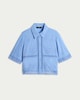 image 4 of The F&F Edit Pure Cotton Embroidered Co-ord Shirt in Blue