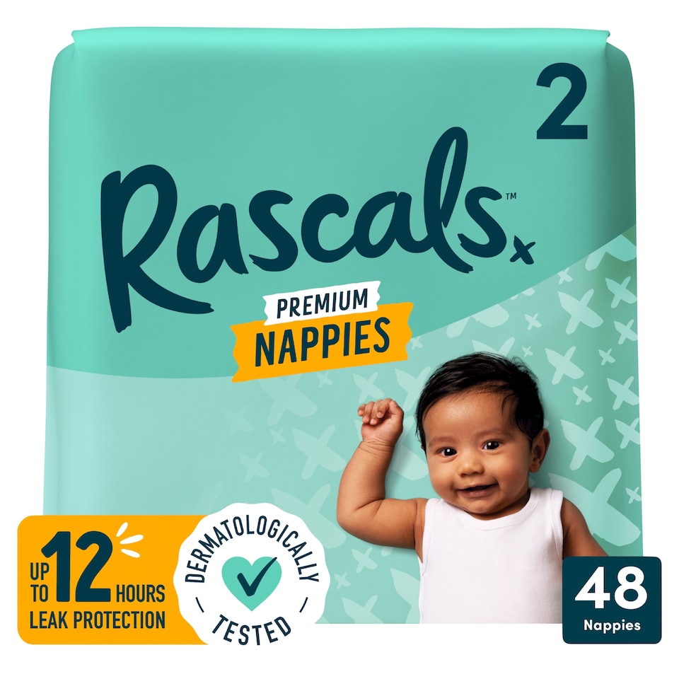 image 1 of Rascals Premium Nappies Size 2 48 Pack