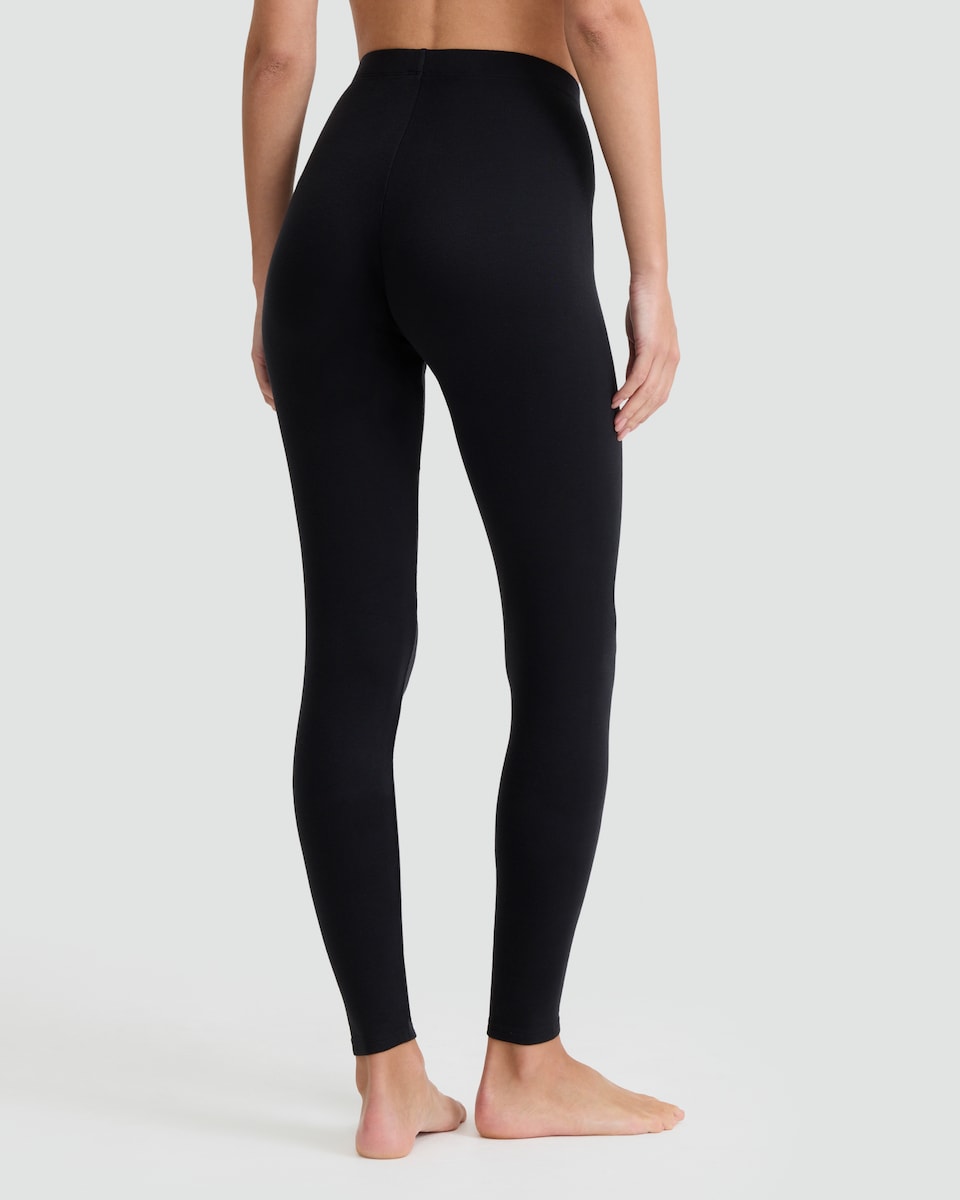 image 1 of F&F WARMPLUS™ Medium Warmth Thermal Leggings in Black
