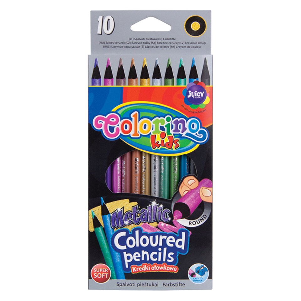 Colorino Kids Metallic farebné ceruzky 10 ks