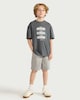 image 3 of F&F Boys Pure Cotton Racing Car Print Oversized Fit T-Shirt in Grey
